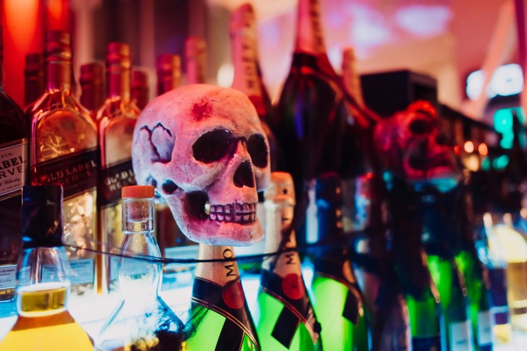 czaszka, dekoracja na event mexican party