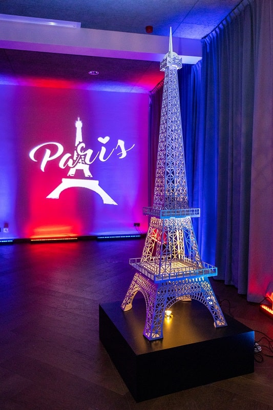 dekoracja na evencie "Wieczór w Paryżu", Wieża Eiffla