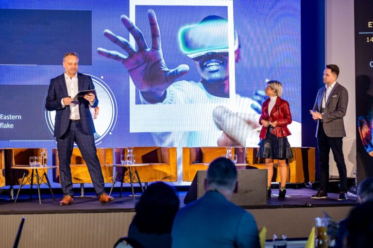 występ na konferencji firmowej