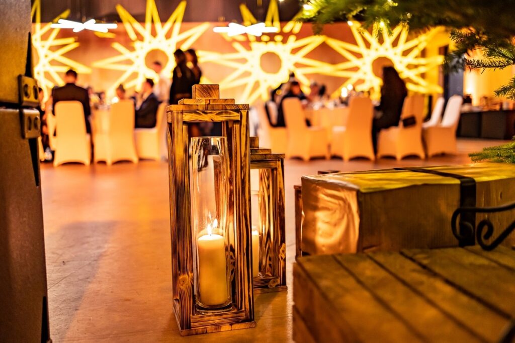 event firmowy świąteczny, dekoracje