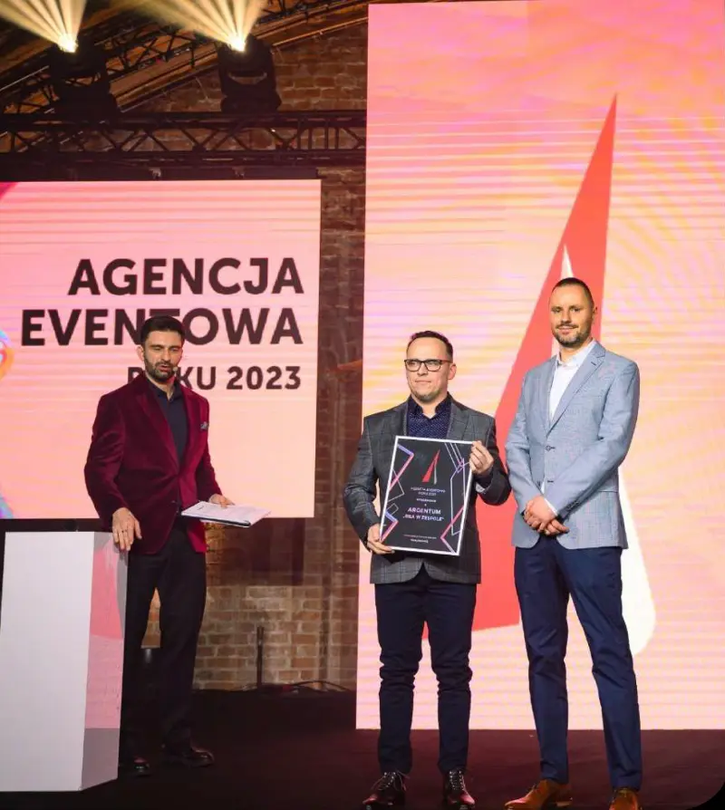 Argentum Event – Agencja Eventowa Roku 2023, TOP 3 w Polsce wg Kantar i Media Marketing Polska