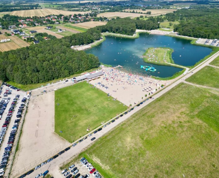 Piknik firmowy Wrocław – Kopalnia Wrocław Strefa Wakacji w Paniowicach, plaża nad wodą